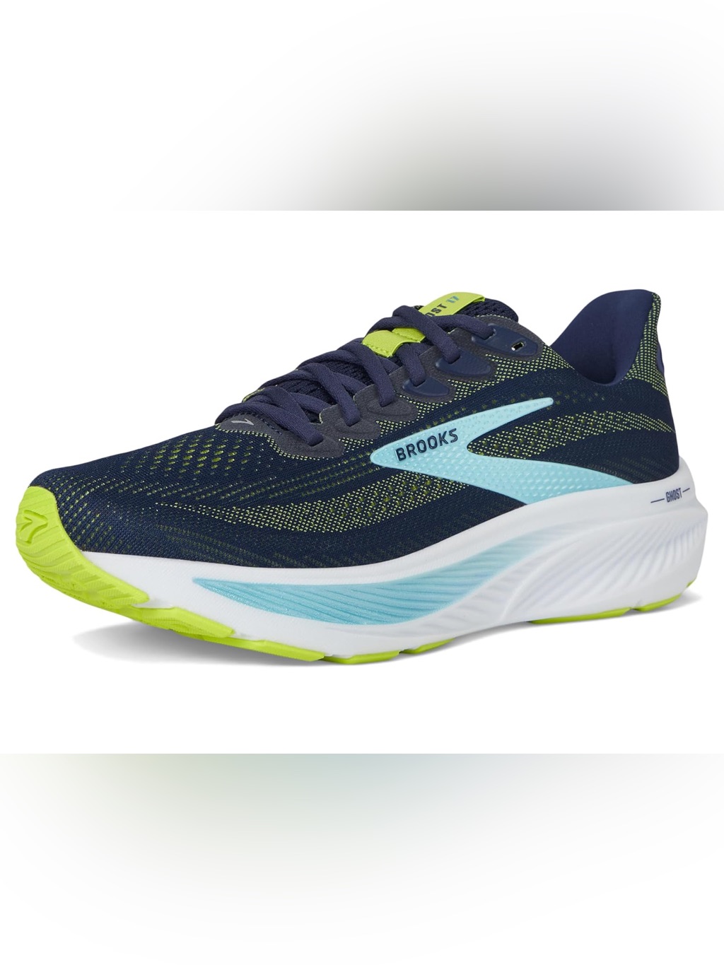Brooks Navy & Lime Running Shoe
